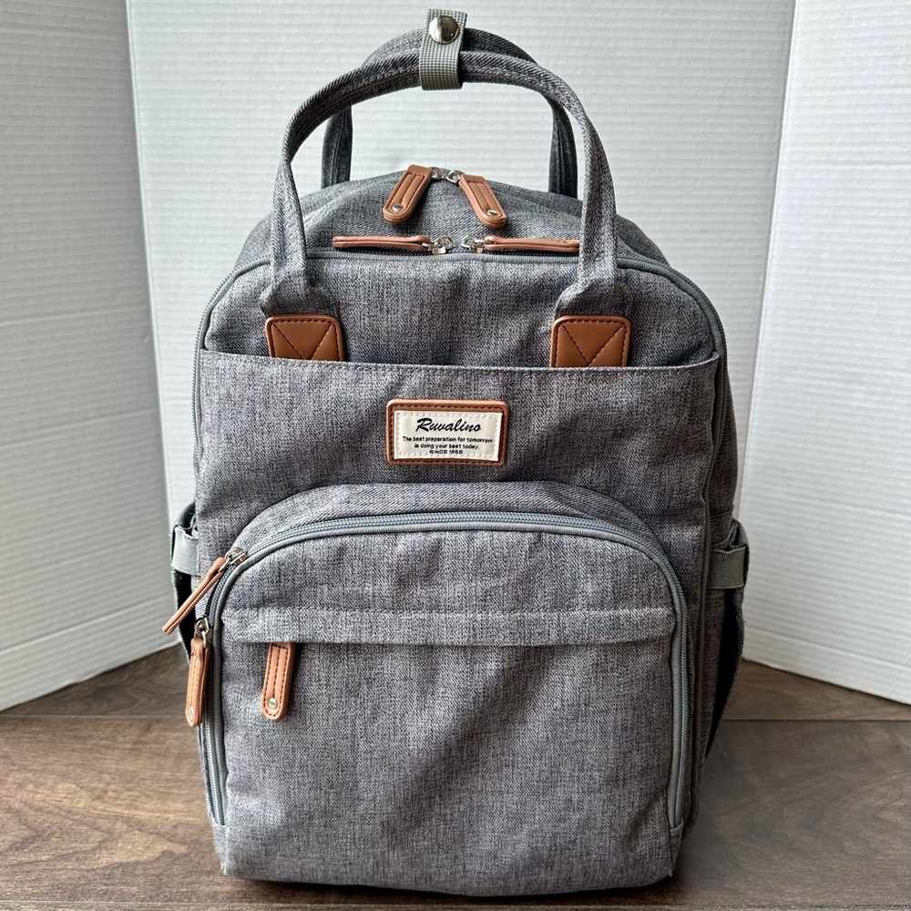 Ruvalino Baby Multifunctional Travel Diaper Bag - Gray - Excellent Condition!